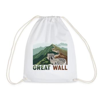 Great Wall Great Wall of China - Drawstring Bag - white - Front