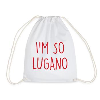Lugano Switzerland Schweiz - Drawstring Bag - white - Front