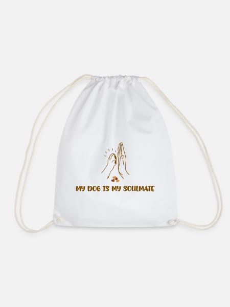 MY DOG IS MY SOULMATE - Turnbeutel - Weiß