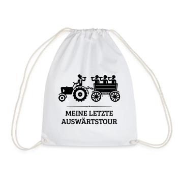 Meine Letzte Auswärtstour Mit Trecker (JGA / B) - Turnbeutel - Weiß - Vorne