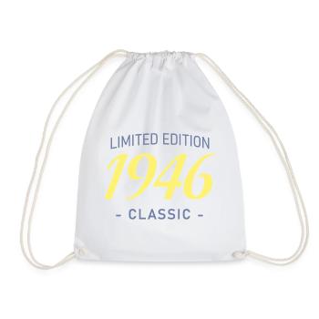 Tee 80 Ans 1946 Typographie Bold - Sac de sport léger - blanc - Devant
