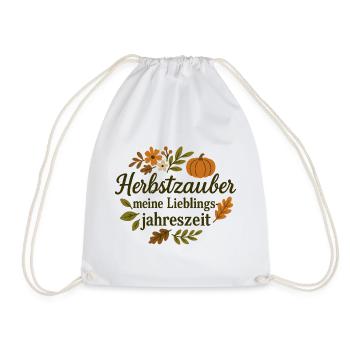 Herbstzauber – Meine Lieblingsjahreszeit - Turnbeutel - Weiß - Vorne