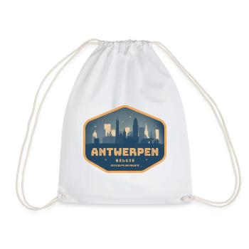 Antwerpen Belgie Vintage Badge - Turnbeutel - Weiß - Vorne