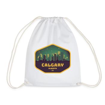 Calgary Skyline Gold - Turnbeutel - Weiß - Vorne
