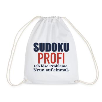 Sudoku Profi – Ich löse Probleme - Turnbeutel - Weiß - Vorne