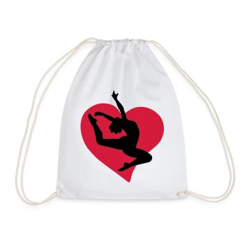 Dance heart - Drawstring Bag - white - Front
