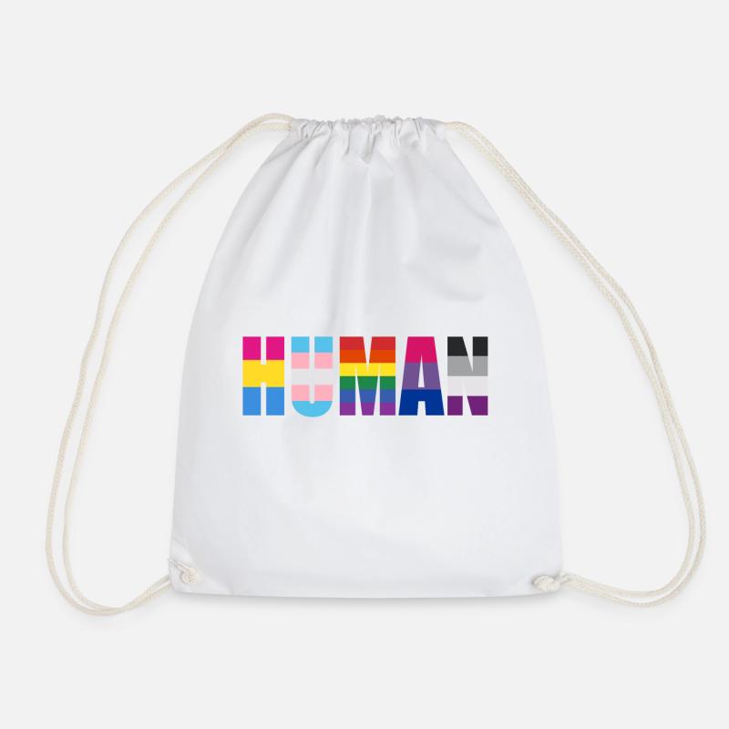HUMAN - Rainbow - Turnbeutel - Weiß