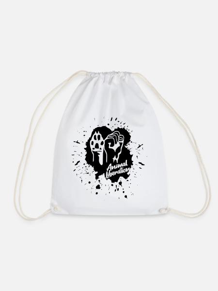 Animal Liberation – Paint (black) - Turnbeutel - Weiß