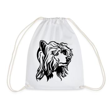 Tête de chien à crête chinoise - Sac de sport léger - blanc - Devant