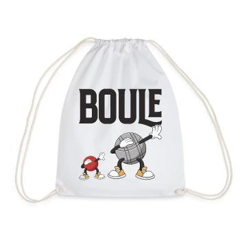 Dabbing Boulekugeln für Bouler boulen Boulesport - Turnbeutel - Weiß - Vorne