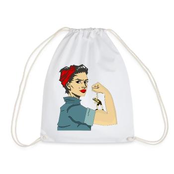 FEMMES FORTES - Sac de sport léger - blanc - Devant