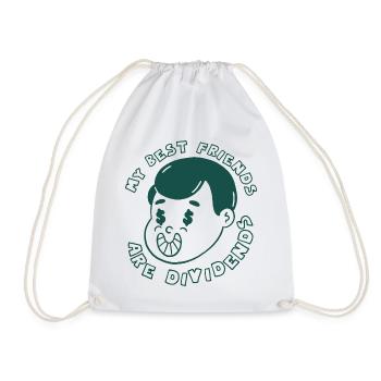 My Best Friends Are Dividends Dividends Stocks - Drawstring Bag - white - Front