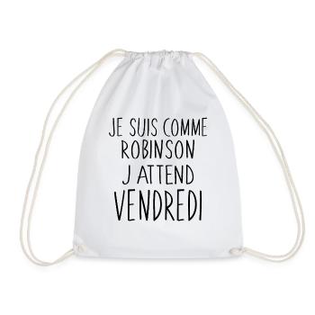 Je suis comme Robinson - Sac de sport léger - blanc - Devant