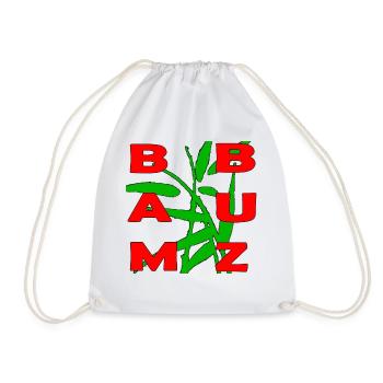 Bambuz merch - Turnbeutel - Weiß - Vorne