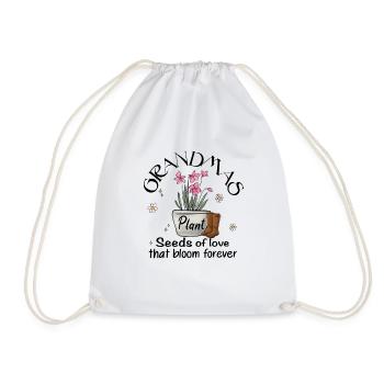 Oma Geschenkidee Garten Liebe - Turnbeutel - Weiß - Vorne