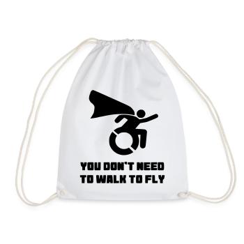 Vous n’avez pas besoin de marcher pour voler # - Sac de sport léger - blanc - Devant