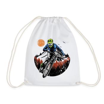 Midnight Ridge Rider - Drawstring Bag - white - Front