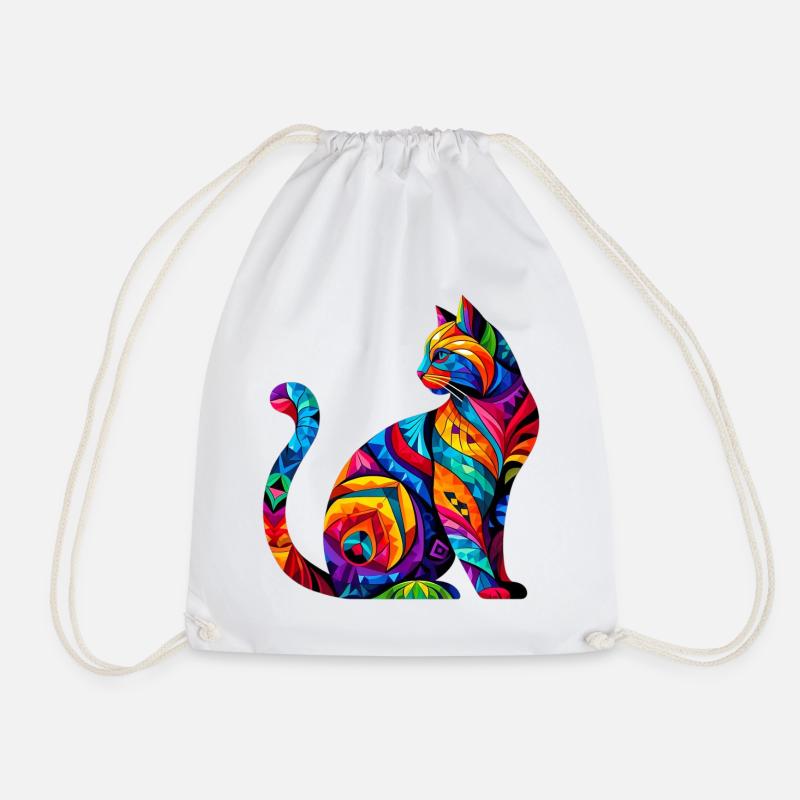 Katze - Turnbeutel - Weiß