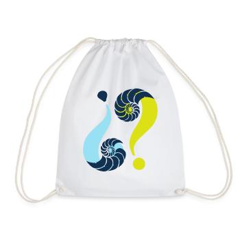 Énigme infinie. 07 Bleu et Vert - Sac de sport léger - blanc - Devant