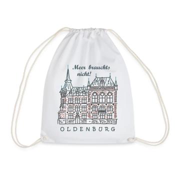 Oldenbourg, Vieille ville, Allemagne Dessin - Sac de sport léger - blanc - Devant