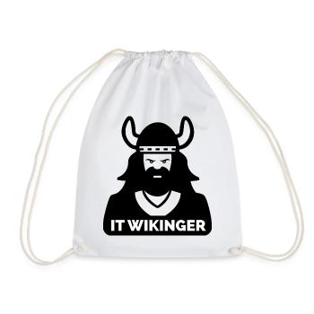 IT Wikinger: Tech Nordic Viking - Turnbeutel - Weiß - Vorne