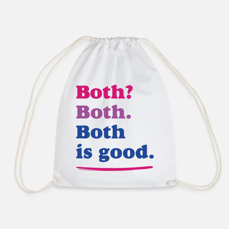 LGBTQ Pride Month – Bisexual Pride - Drawstring Bag - white