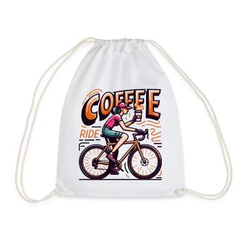 Illustration de balade de café vibrant - Sac de sport léger - blanc - Devant