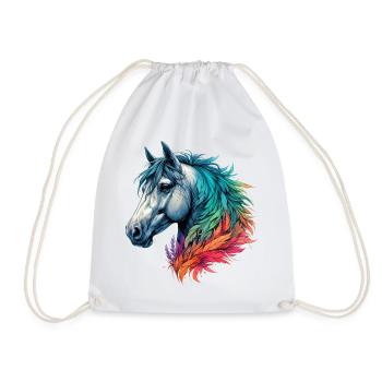 Cheval - Sac de sport léger - blanc - Devant