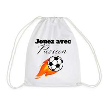 Jouez avec passion - Sac de sport léger - blanc - Devant