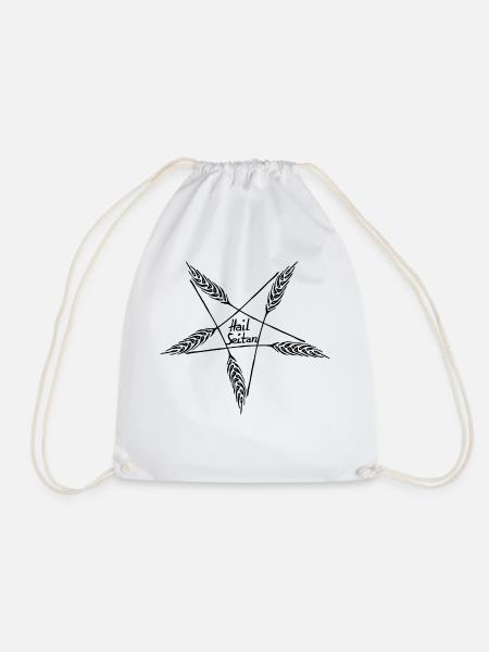 Hail Seitan - Drawstring Bag - white