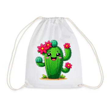 Cactus - Drawstring Bag - white - Front