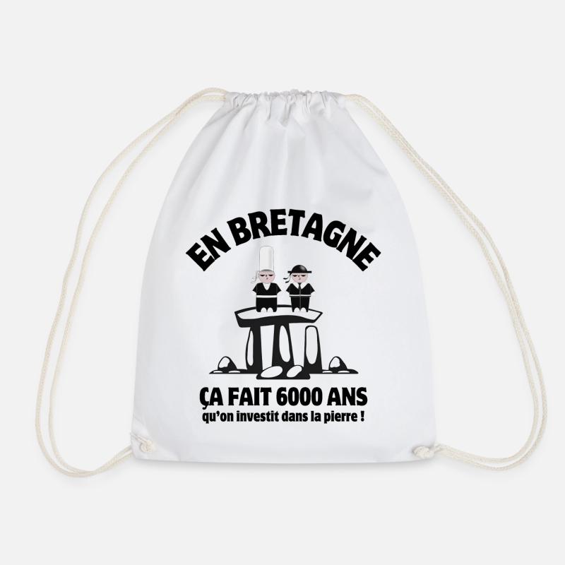 Bretagne, Bretagne Humor, Breizh - Turnbeutel - Weiß