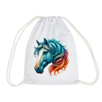Cheval - Sac de sport léger - blanc - Devant