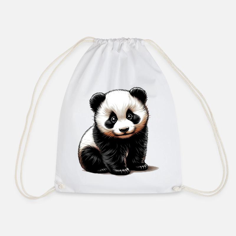 Panda - Turnbeutel - Weiß
