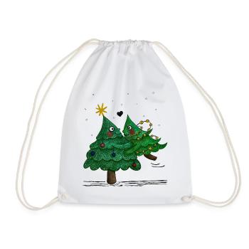 De jolis sapins de Noël - Sac de sport léger - blanc - Devant