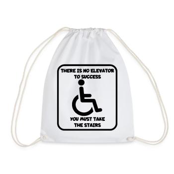 Pas d’ascenseur vers le succès, vous pouvez faire de l’escalade # - Sac de sport léger - blanc - Devant