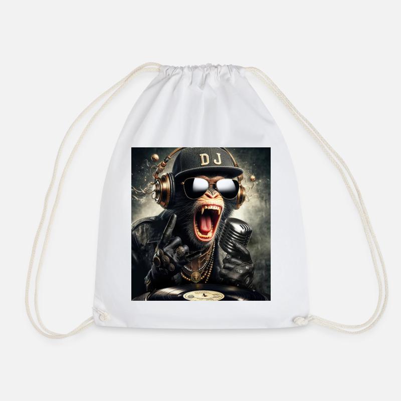 Singe DJ - Sac de sport léger - blanc