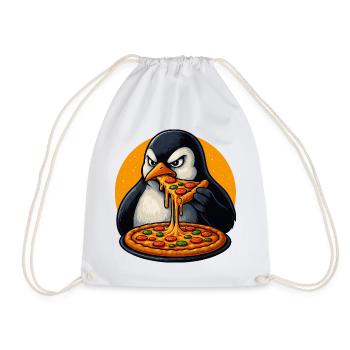 Mignon pingouin pizza dessin animé de la cuisine italienne - Sac de sport léger - blanc - Devant