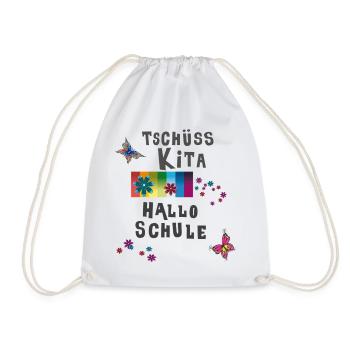 Goodbye Kita Hello School - Drawstring Bag - white - Front