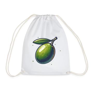 Illustration de Olive Verte Naturelle - Sac de sport léger - blanc - Devant