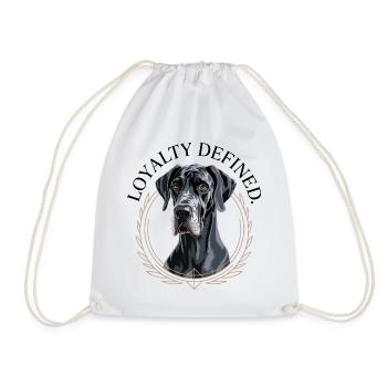 Loyal Great Dane Guardian Design - Drawstring Bag - white - Front