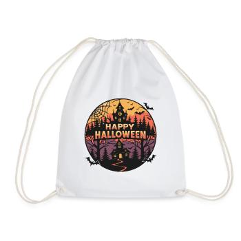 Halloween Ghostly Castle - Drawstring Bag - white - Front
