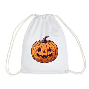 Citrouille Jack-o-Lantern Cartoon - Sac de sport léger - blanc - Devant
