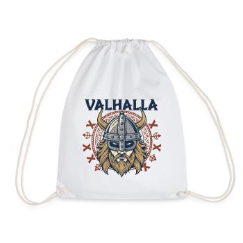 Walhalla Wikinger Helm Illustration - Turnbeutel - Weiß - Vorne