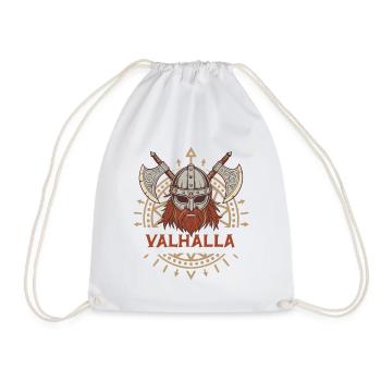 Valhalla Wikingeraxt & Bart - Turnbeutel - Weiß - Vorne