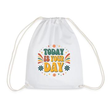 Aujourd'hui c'est ton jour coloré - Sac de sport léger - blanc - Devant