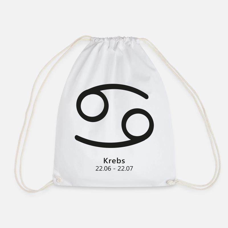 Krebs Crab Sternzeichen Symbol Kosmos - Turnbeutel - Weiß