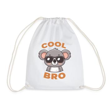 Koala Cool Bro mit Schutzbrille - Turnbeutel - Weiß - Vorne