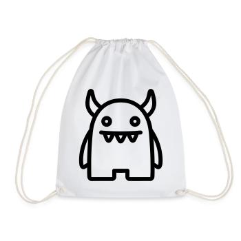 monster - Drawstring Bag - white - Front