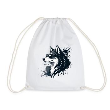 Husky chic lunettes et splash - Sac de sport léger - blanc - Devant